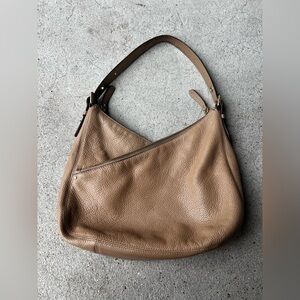 michael kors taupe pebble leather shoulder bag